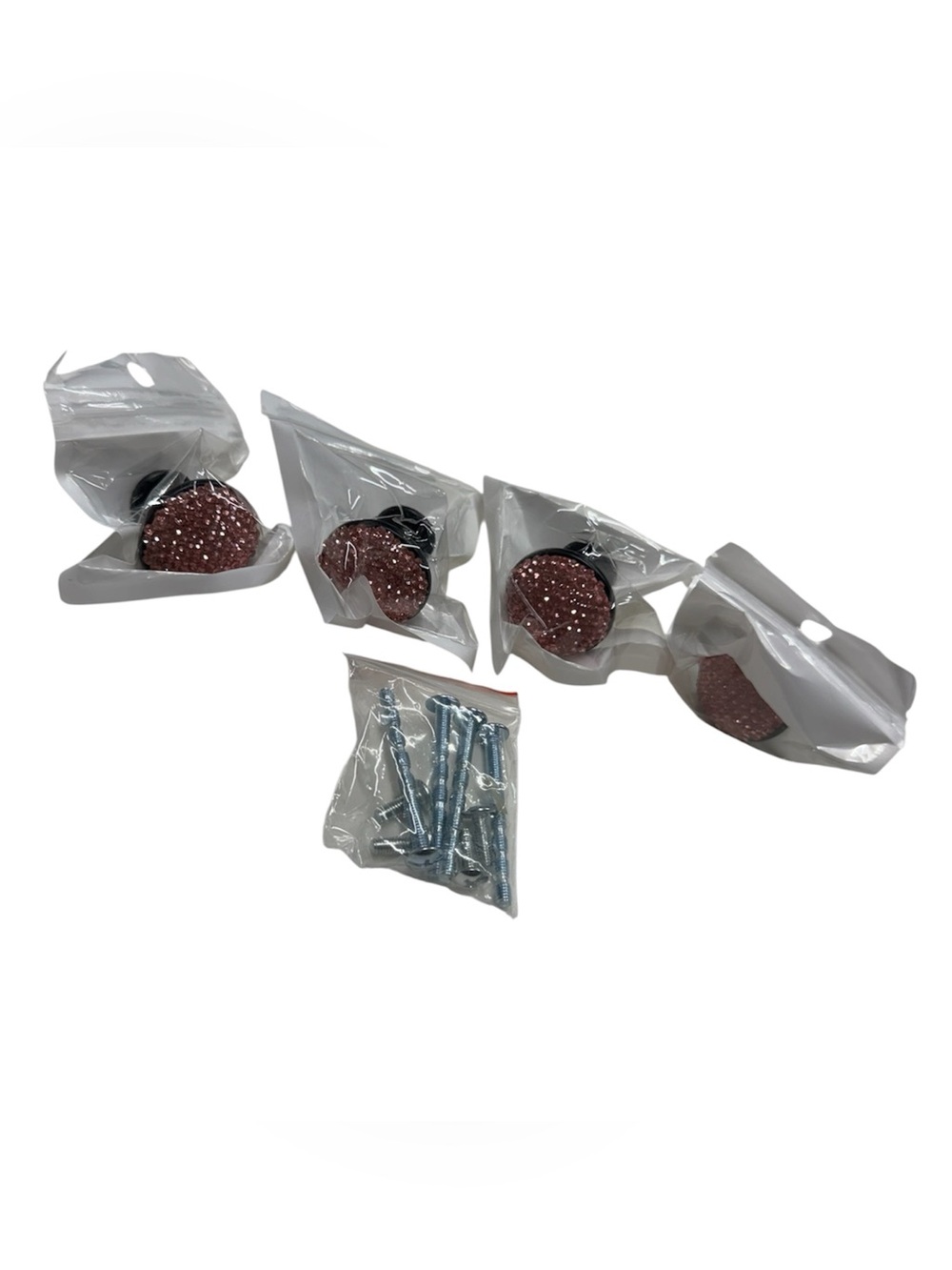 Unbranded pack of 4 doorknob handles with mounting screw hardware brand new!
